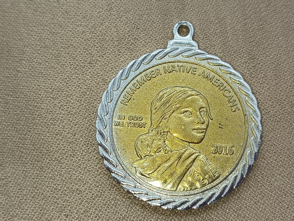 2016 Code Talker  Sacagawea Commemorative Coin Pendant Remember Native Americans